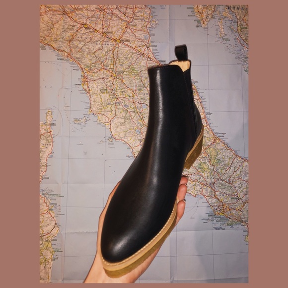 Sydney Brown Crepe Ankle Boot Black